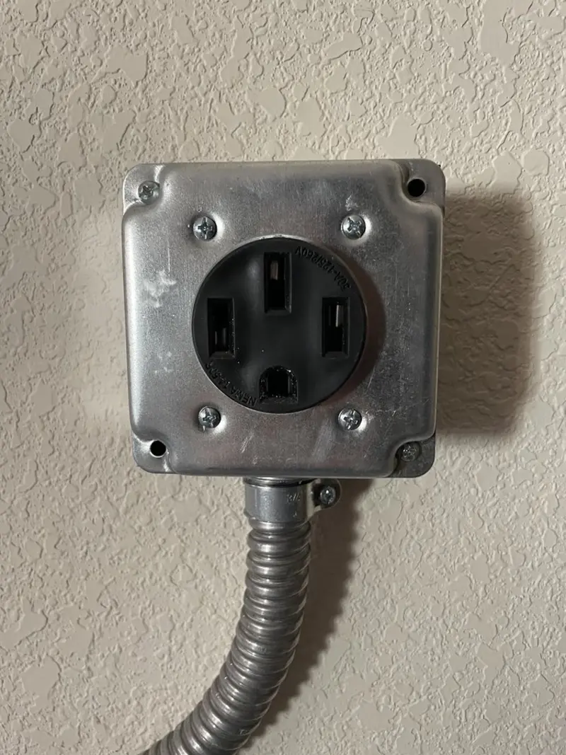 NEMA 14-50 outlet installed for Smart Home Electrical in Orland Park